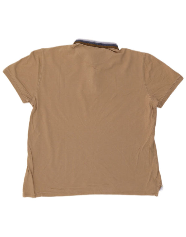 Massimo Dutti Mens Casual Fit Polo Shirt Large Beige