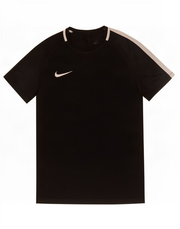 Nike Mens Dri Fit T-Shirt Top Medium Black Colourblock Polyester