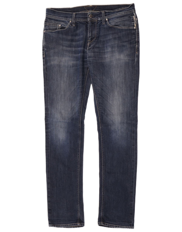 Meltin' Pot Mens Slim Jeans W33 L32 Blue Cotton