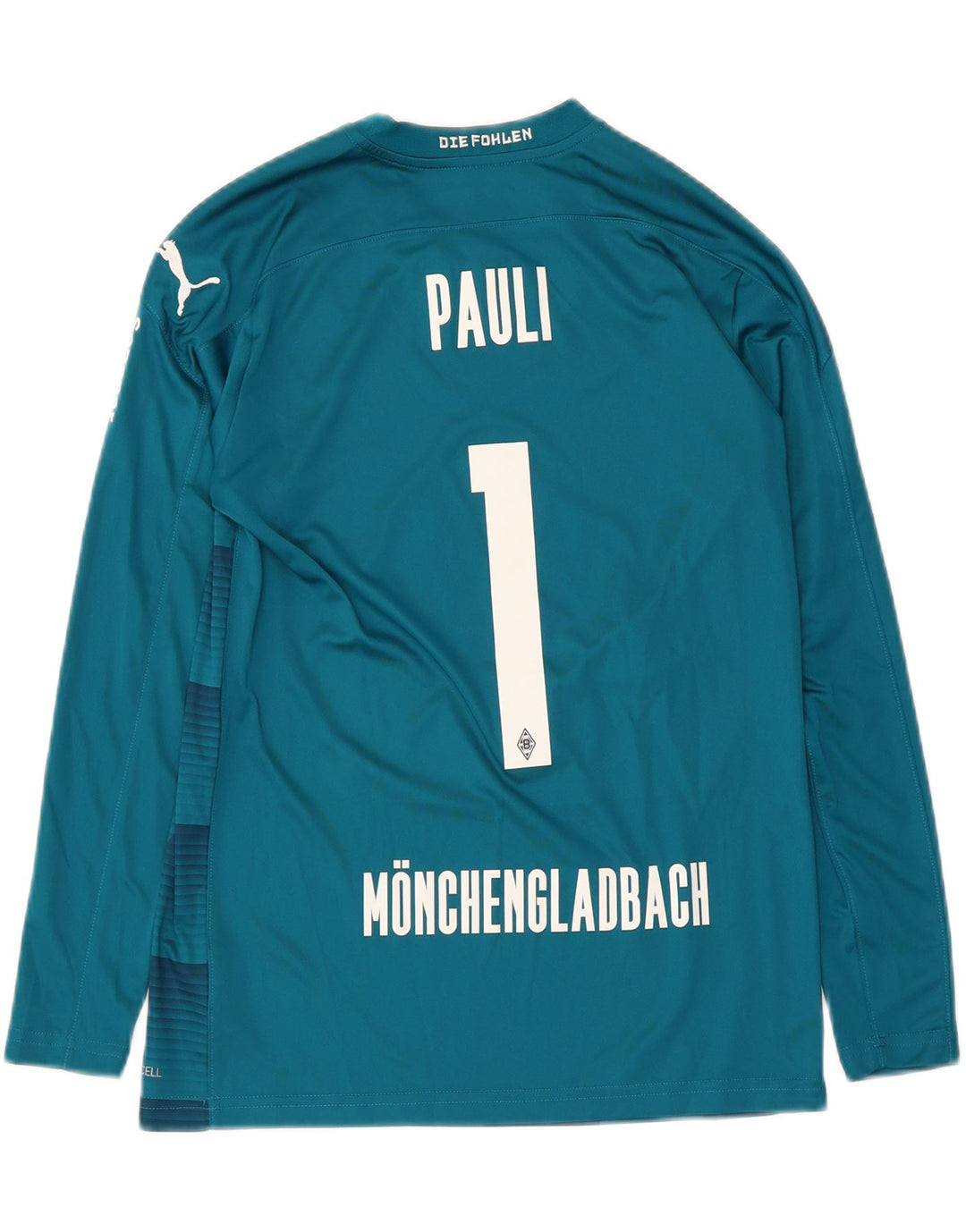 Puma Boys BVB Dortmund Graphic Top Long Sleeve 13-14 Years Blue Geometric
