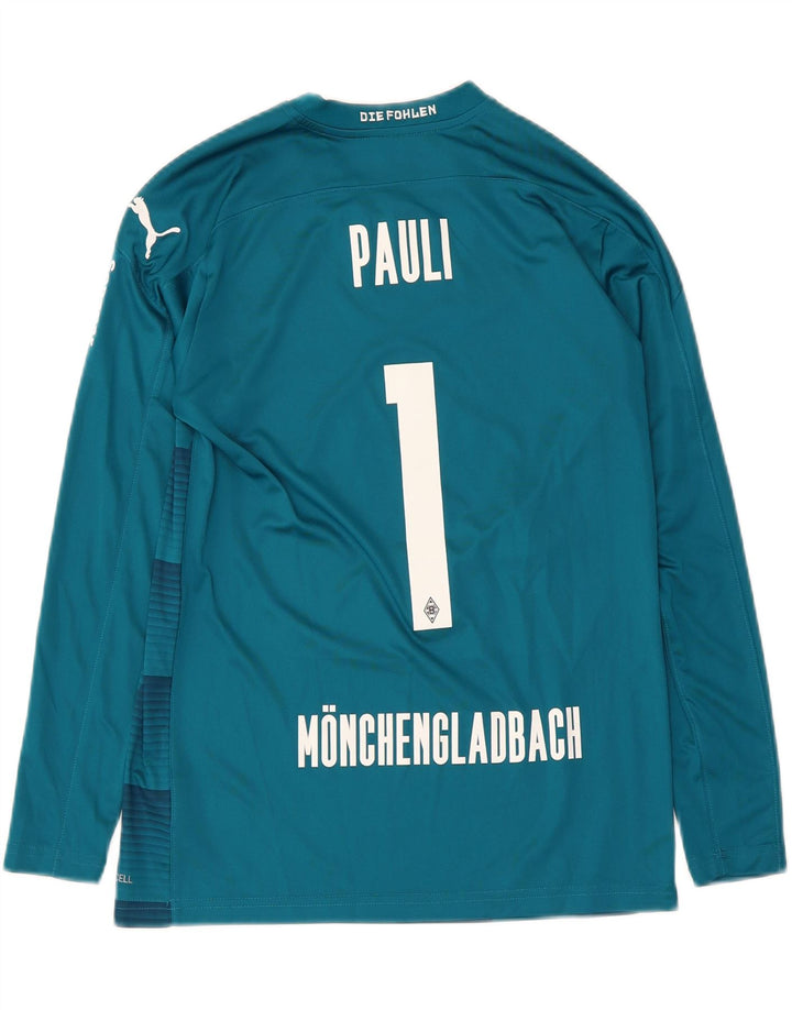 Puma Boys BVB Dortmund Graphic Top Long Sleeve 13-14 Years Blue Geometric