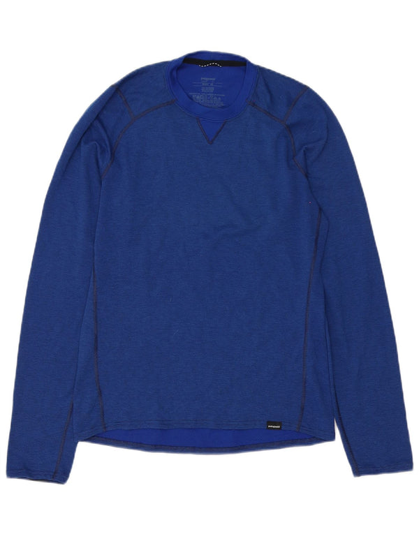 Patagonia Mens Regular Fit Top Manga Longa XS Azul Poliéster