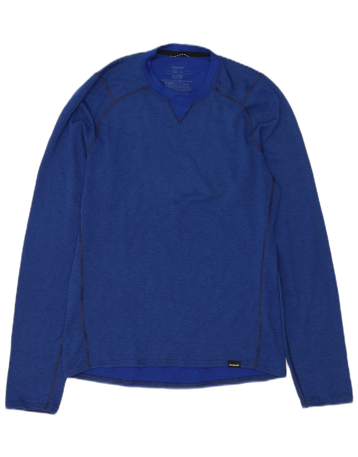 Patagonia Mens Regular Fit Top cu mânecă lungă XS Blue Poliester
