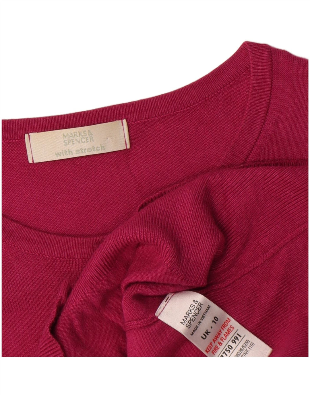 Marks & Spencer Womens Cardigan Sweater UK 10 Small Pink Viscose