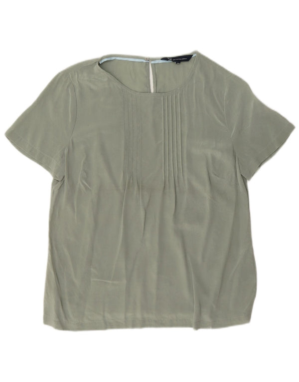 Crew Clothing Bluză pentru femei Top UK 12 Medium Green Silk