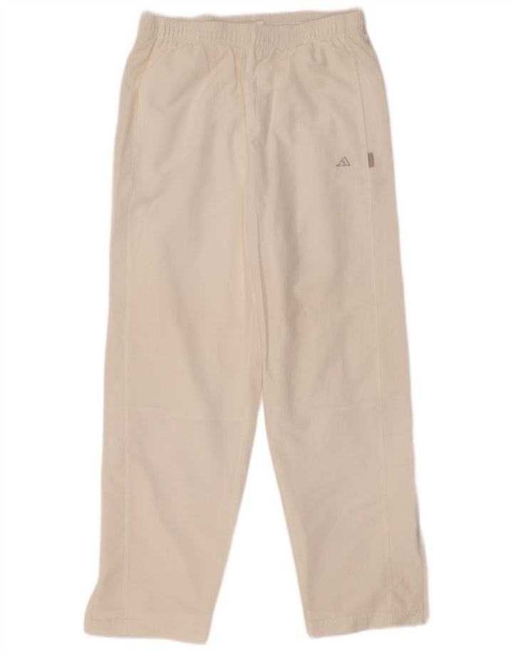 Adidas Womens Tracksuit Trousers UK 14 Large White Polyester