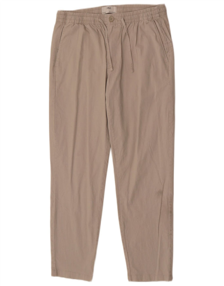Marks & Spencer Slim Chino-Hose für Herren, Größe M, W32, L29, Beige, Baumwolle