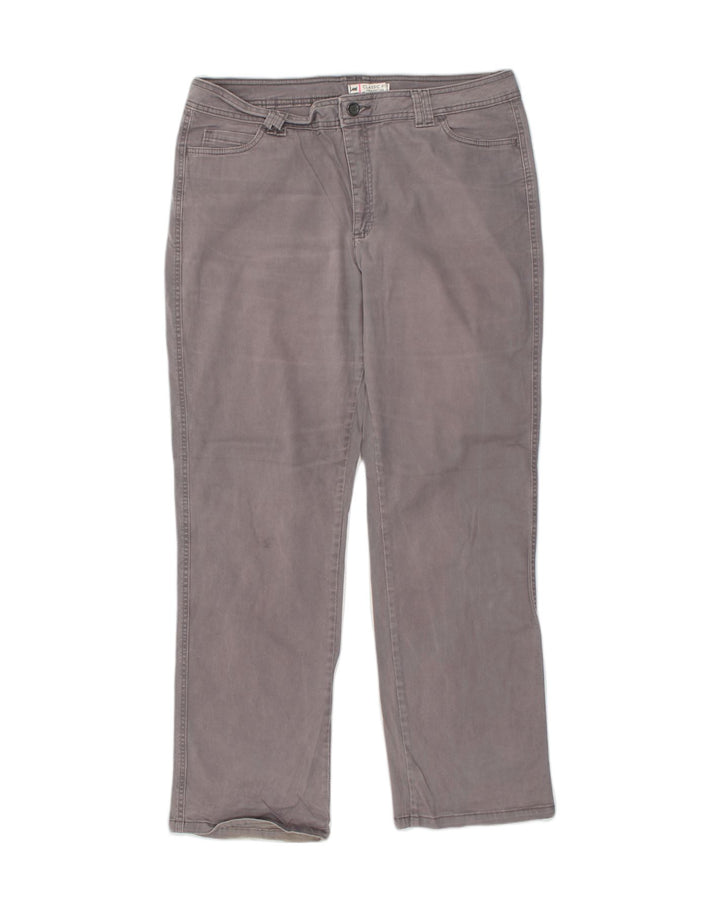 LEE Womens Classic Fit Straight Casual Trousers US 18 2XL W36 L31 Grey | Vintage Lee | Thrift | Second-Hand Lee | Used Clothing | Messina Hembry 