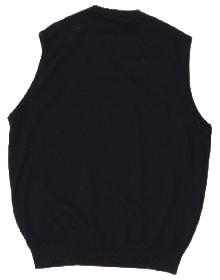 Marz Mens Vest Tank Top IT 50 Medium Navy Blue New Wool