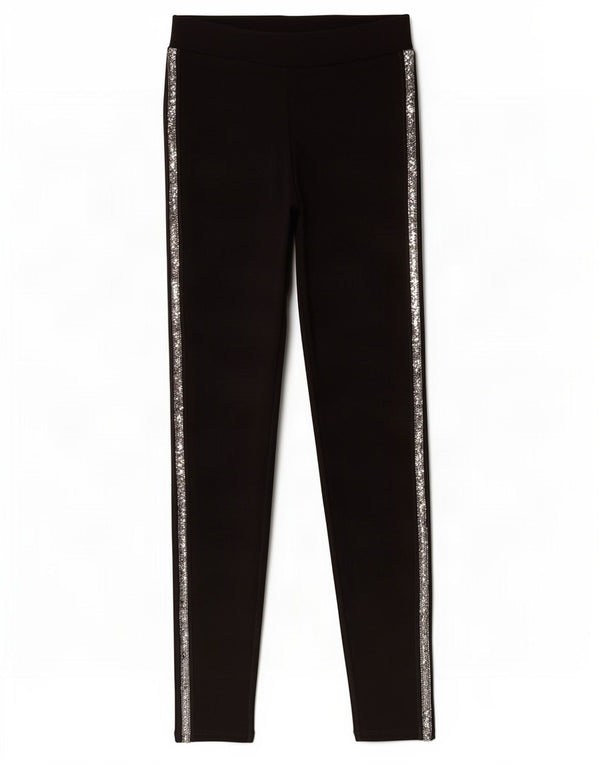 Zara Womens Leggings UK 8 Small Black Viscose