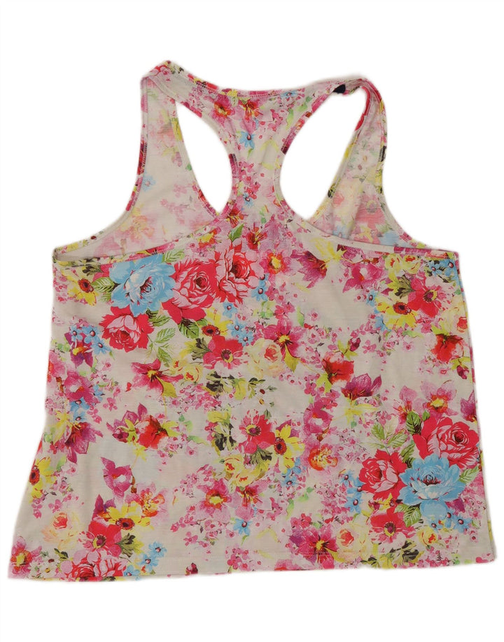 Canotta grafica da donna Superdry UK 16 Grande poliestere floreale multicolore