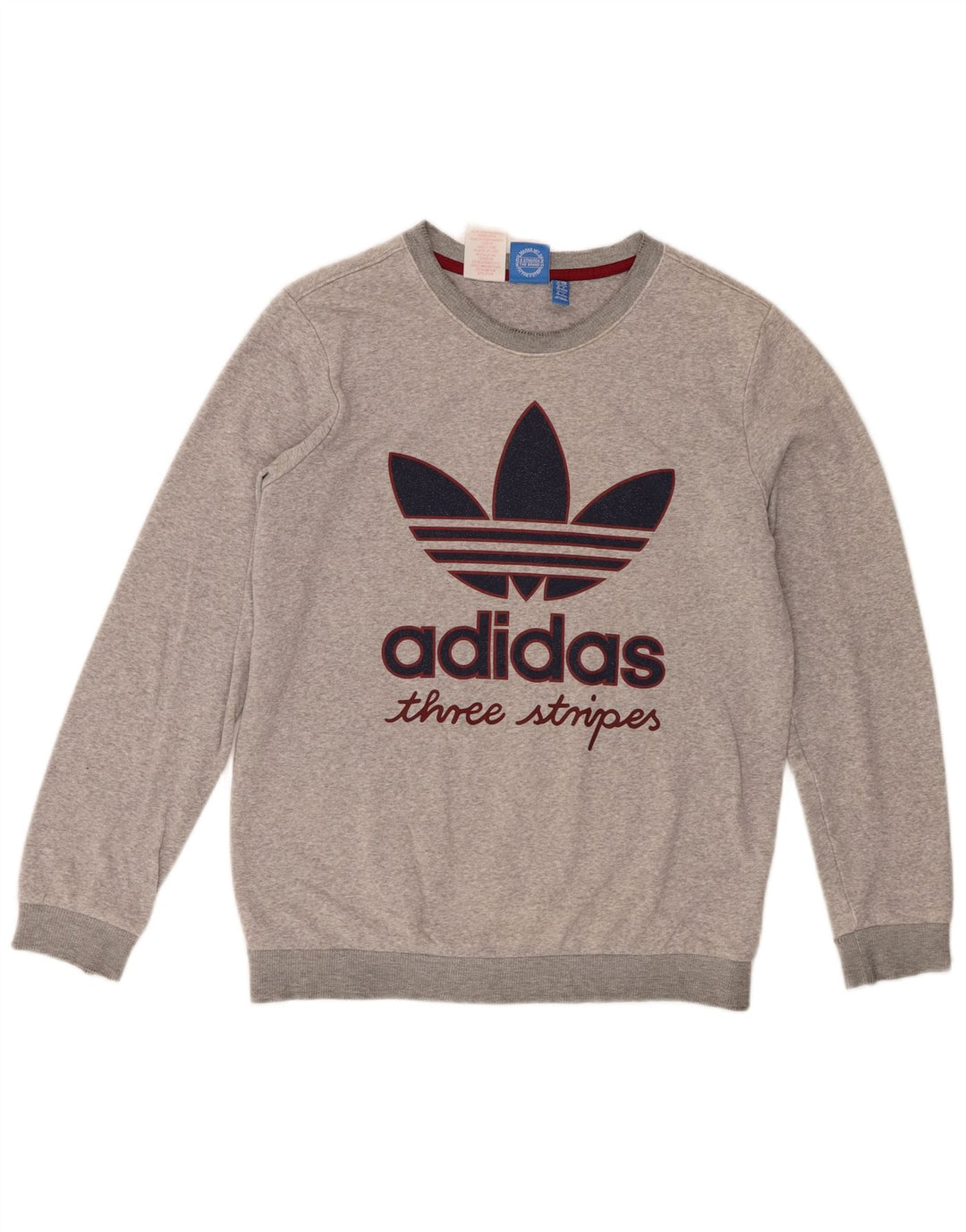 Adidas Drenge Three Stripes Sweatshirt Jumper 13-14 år Grå Flecked