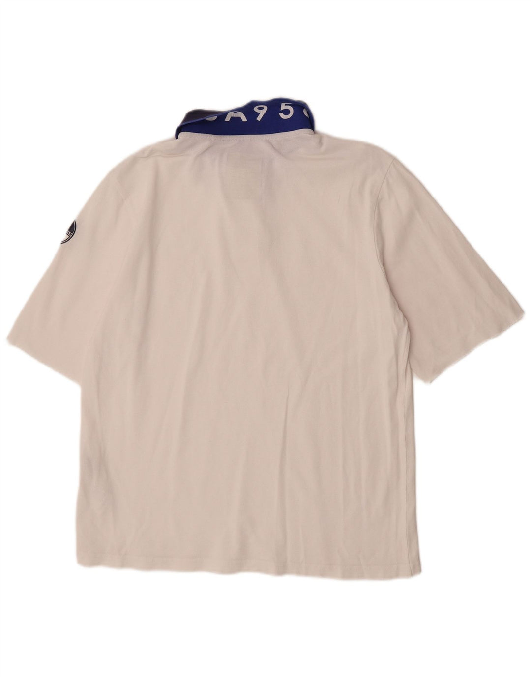 North Sails Mens Polo Shirt Medium White Colourblock Cotton