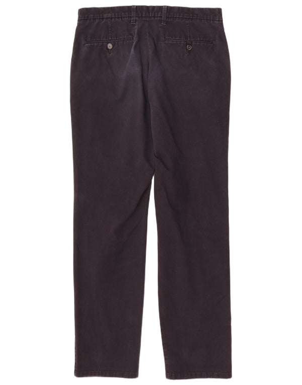 Marks & Spencer Pantalon chino droit coupe droite pour homme W34 L33 Bleu marine