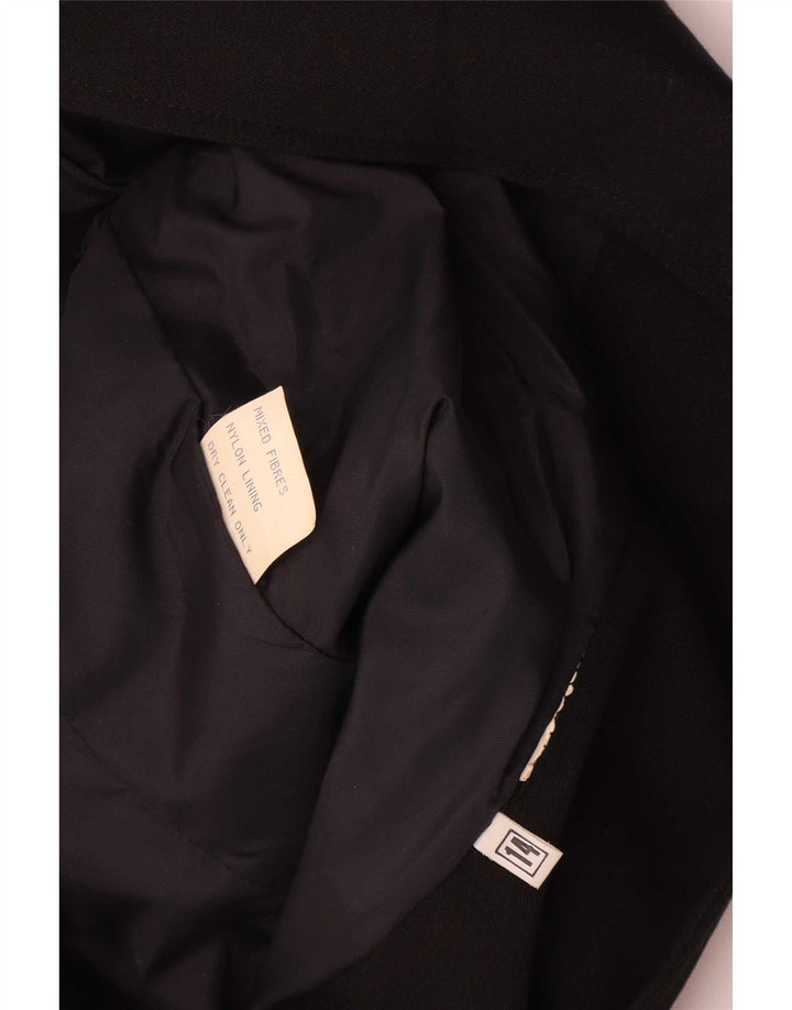 Chaqueta tipo blazer vintage de 1 botón para mujer UK 44 Large Black