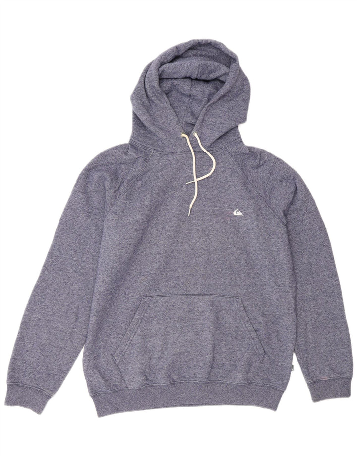 Quiksilver Mens Hoodie Jumper Medium Blue Flecked Cotton