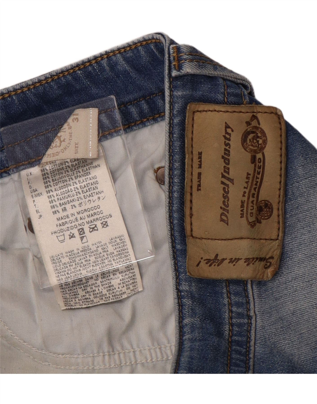 Jeans slim da uomo Diesel W31 L32 cotone blu