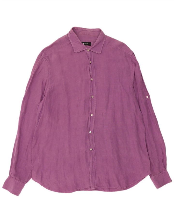 Massimo Dutti Mens Shirt 2XL Purple