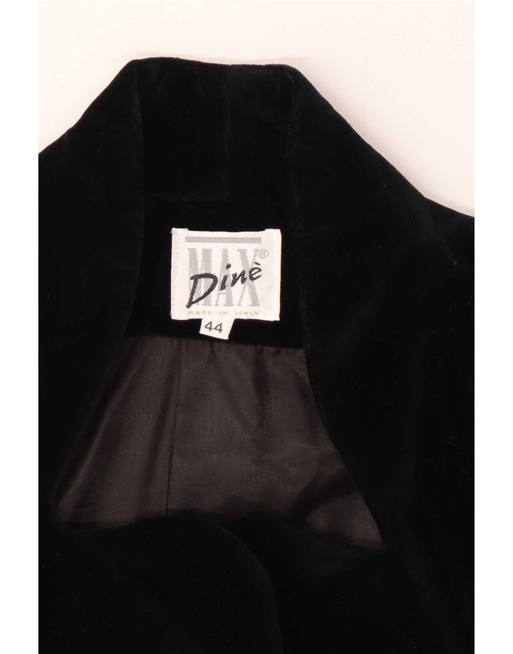Max Dine Dame Velvet Bolero Jacket IT 44 Medium Sort Bomuld