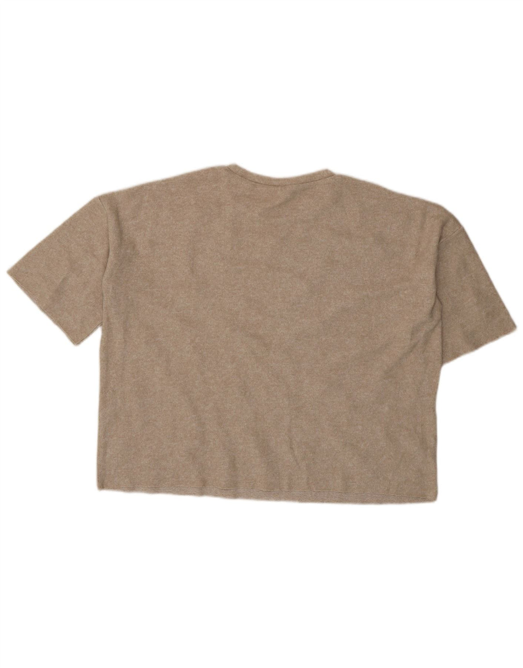 Zara Dame Trafaluc Oversized bluse Top UK 14 Medium Beige Plettet