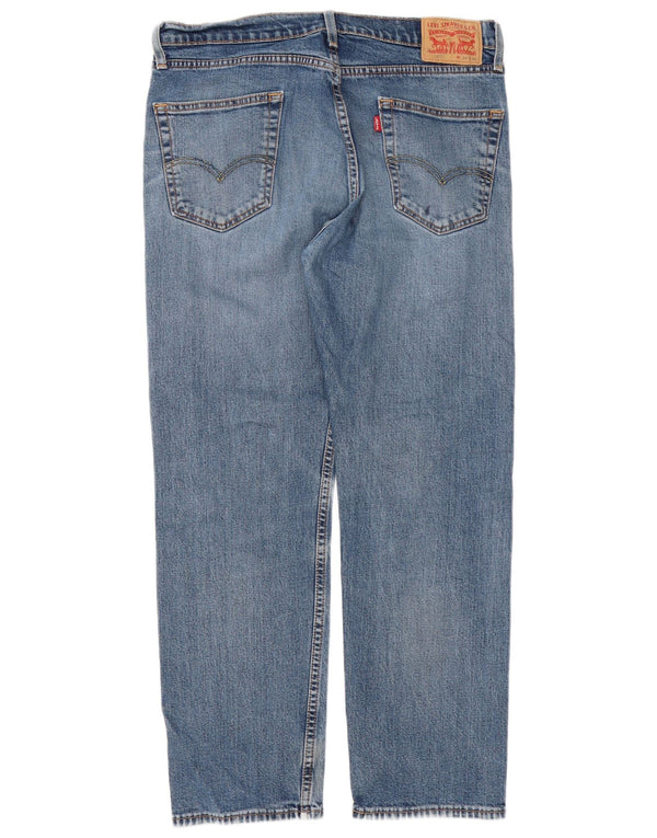 Levi's Herre 505 Regular Straight Jeans W34 L30 Blue Cotton