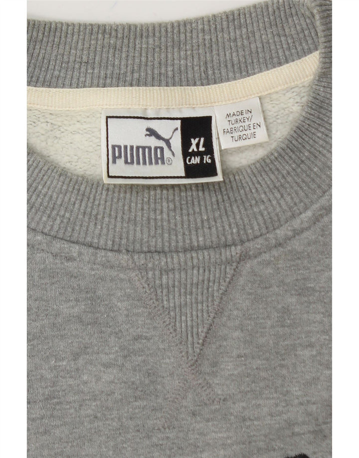 PUMA Mens Graphic Sweatshirt Jumper XL Grey Cotton