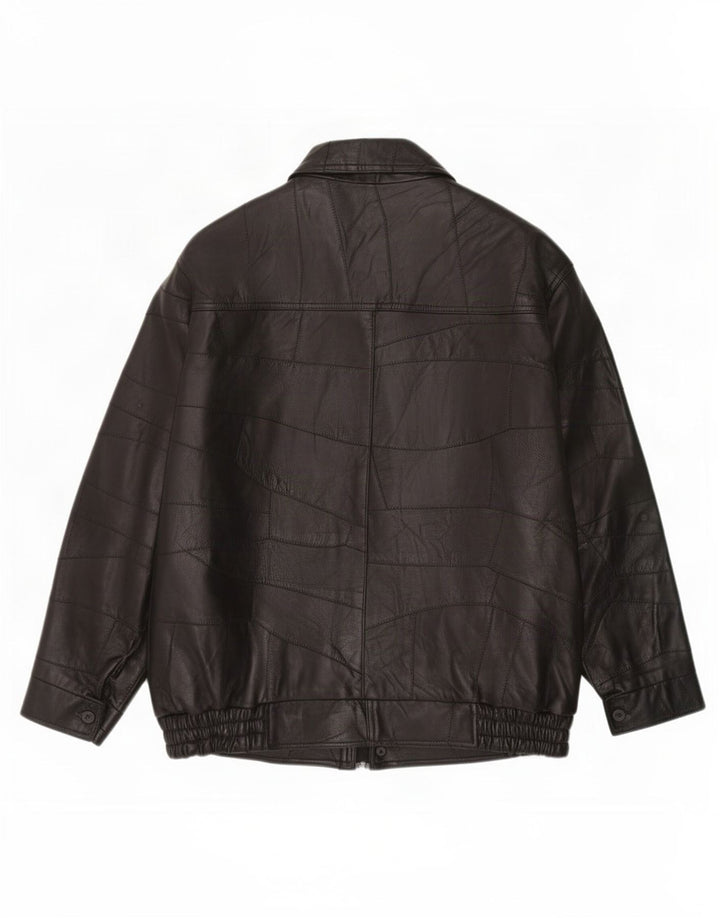 Jachetă de piele vintage pentru bărbați UK 40 Large Black