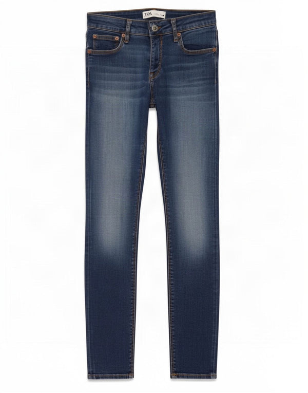 Zara Dame Skinny Jeans EU 38 Small W28 L27 Blå