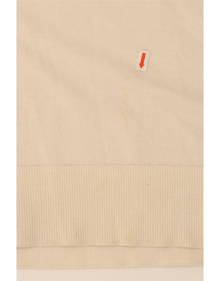Marks & Spencer Womens Polo Neck Jumper Sweater UK 12 Medium Off White