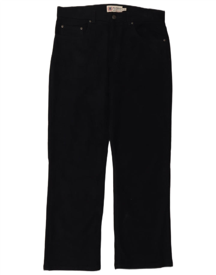 Marks & Spencer Mens Blue Harbour Casual Trousers W32 L29 Navy Blue