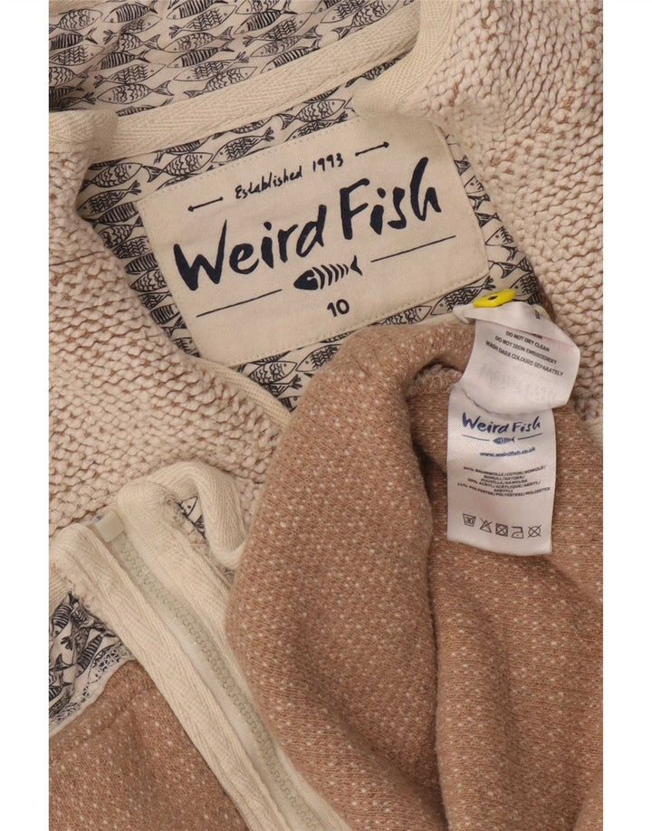 Giacca da tuta da donna Weird Fish UK 10 piccola in cotone beige
