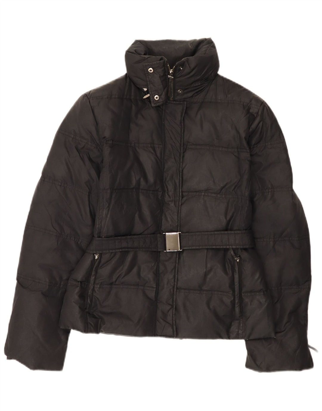 Zara Womens Padded Jacket UK 14 Large Black
