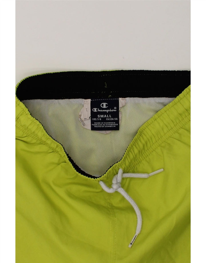 CHAMPION Boys Sport Shorts 7-8 Years Small Green Polyester | Vintage Champion | Thrift | Second-Hand Champion | Used Clothing | Messina Hembry 