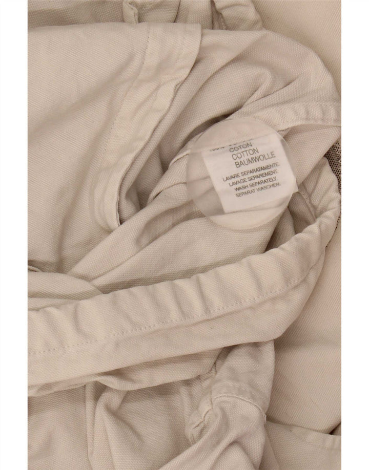 Murphy & Nye Herre Grafisk Bomber Jacket UK 40 Stor Beige Bomuld
