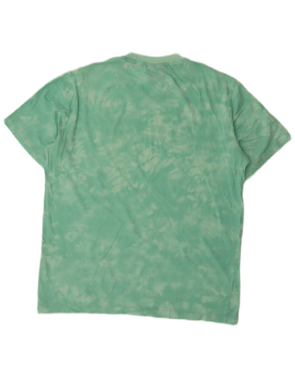 T-shirt grafica da uomo Champion Top Small Green Tie Dye