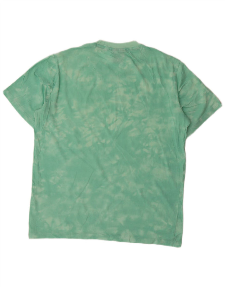 Champion Herre grafisk T-shirt Top Small Green Tie Dye