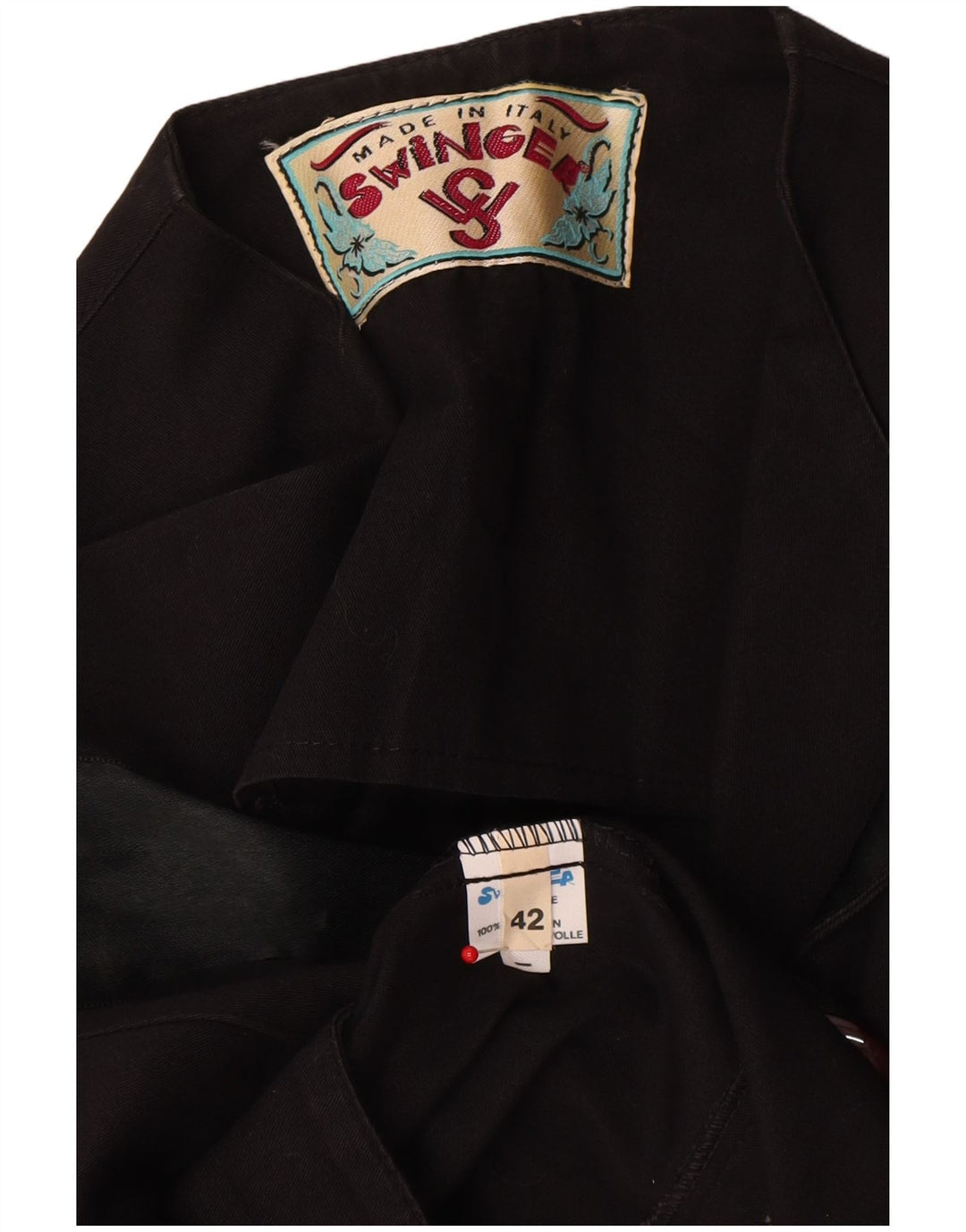Swinger Womens Crop Bolero Jacket IT 42 Medium Black Cotton