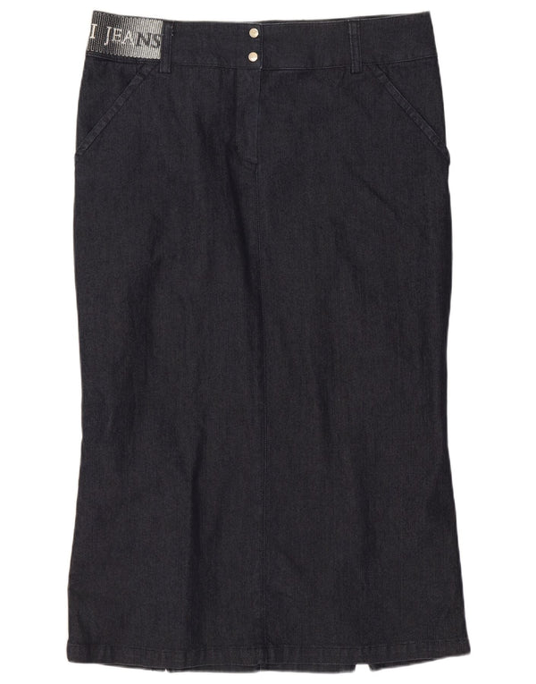 Trussardi Womens Denim Trumpet Skirt IT 44 Medium W30 Navy Blue Cotton