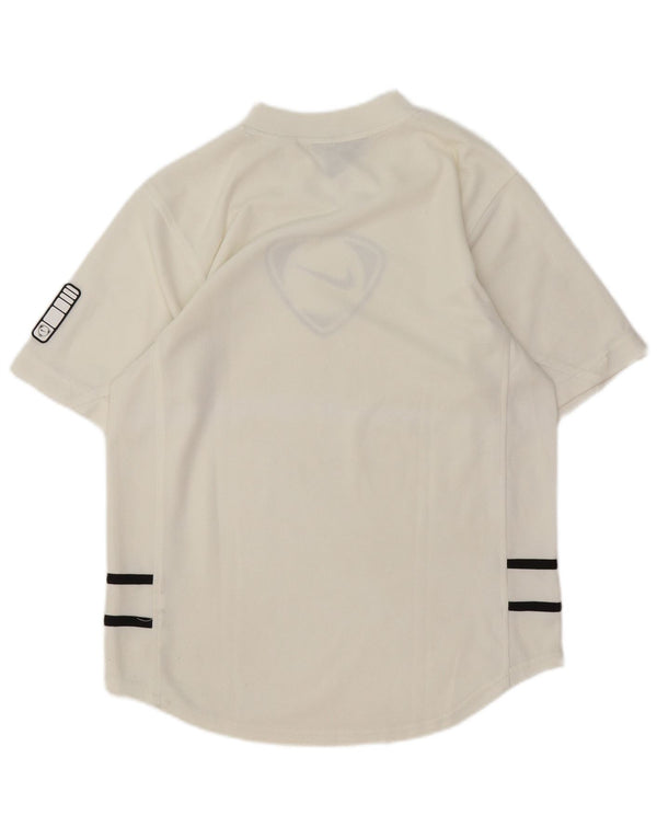 Nike grafisk T-shirt top til mænd UK 36/38 Lille hvid stribet polyester