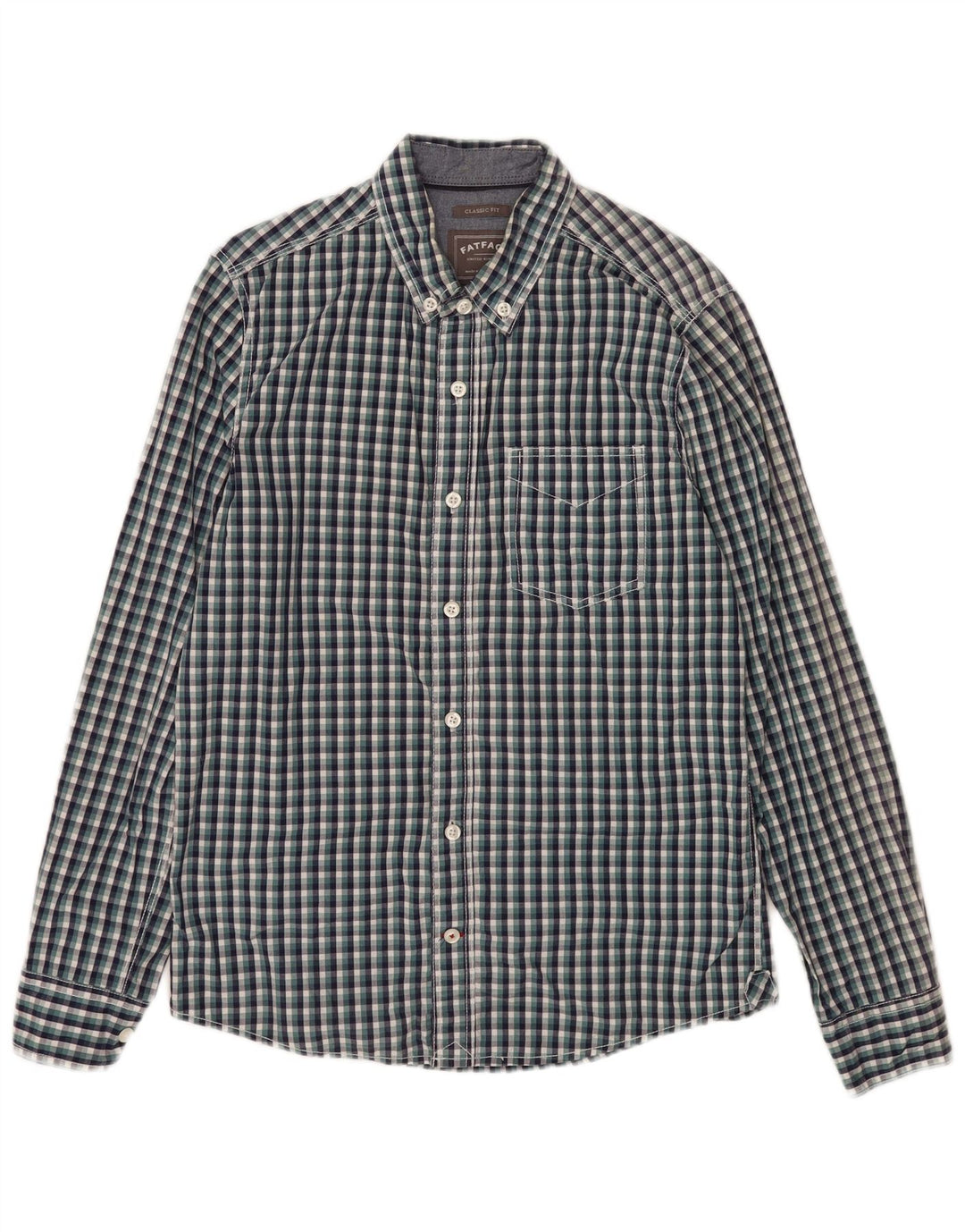 Fat Face Chemise Coupe Classique Homme Petit Coton Vichy Multicolore