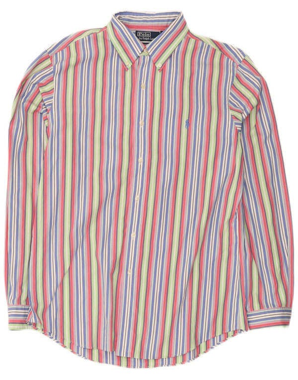Polo Ralph Lauren Camicia da uomo Taglia 16 1/2 40/41 Grandi righe multicolori