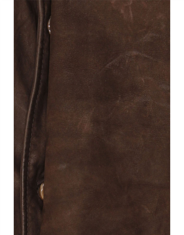 Vintage Mens Leather Jacket IT 48 Medium Brown Leather