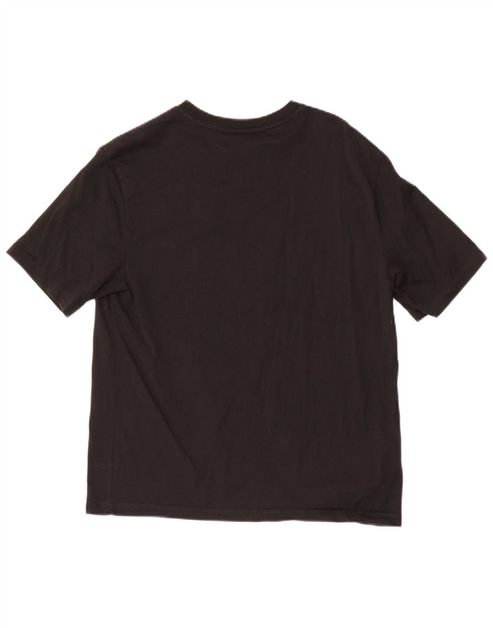 Lacoste Womens T-Shirt Top Size 40 Medium Black Cotton