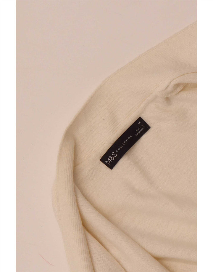 Marks & Spencer Pull cardigan ouvert pour femme UK 14 Blanc moyen