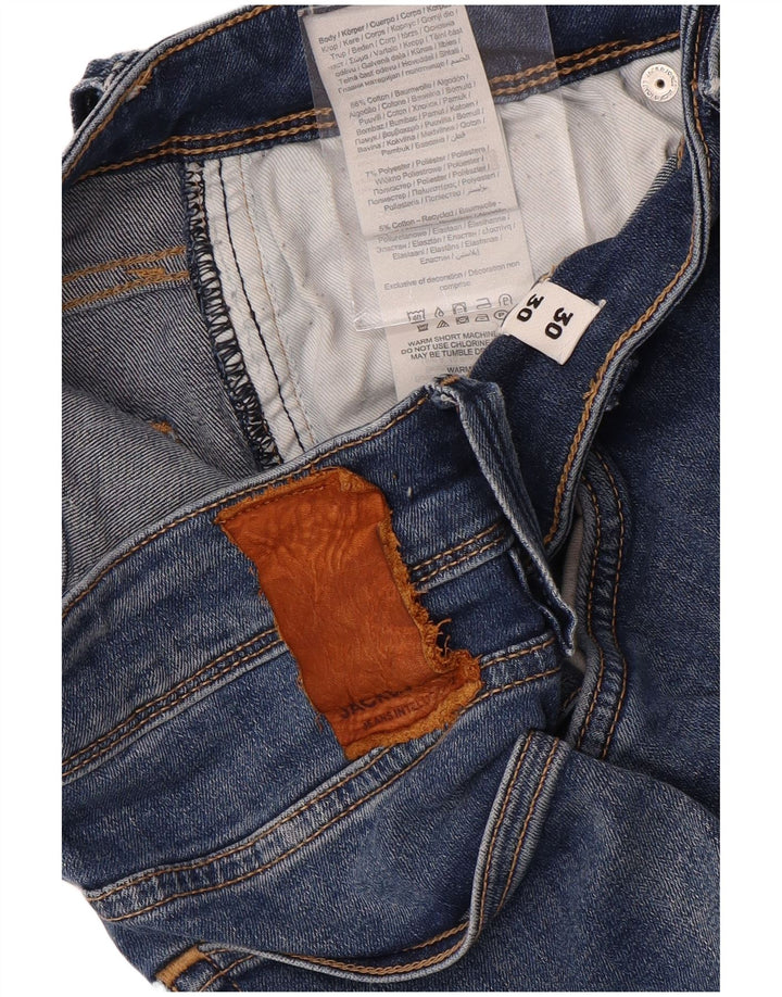 JACK & JONES Mens Slim Jeans W30 L30 Blue Cotton