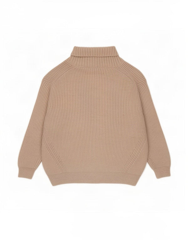 Marks & Spencer Damski sweter oversize z golfem, UK 16, duży, beżowy