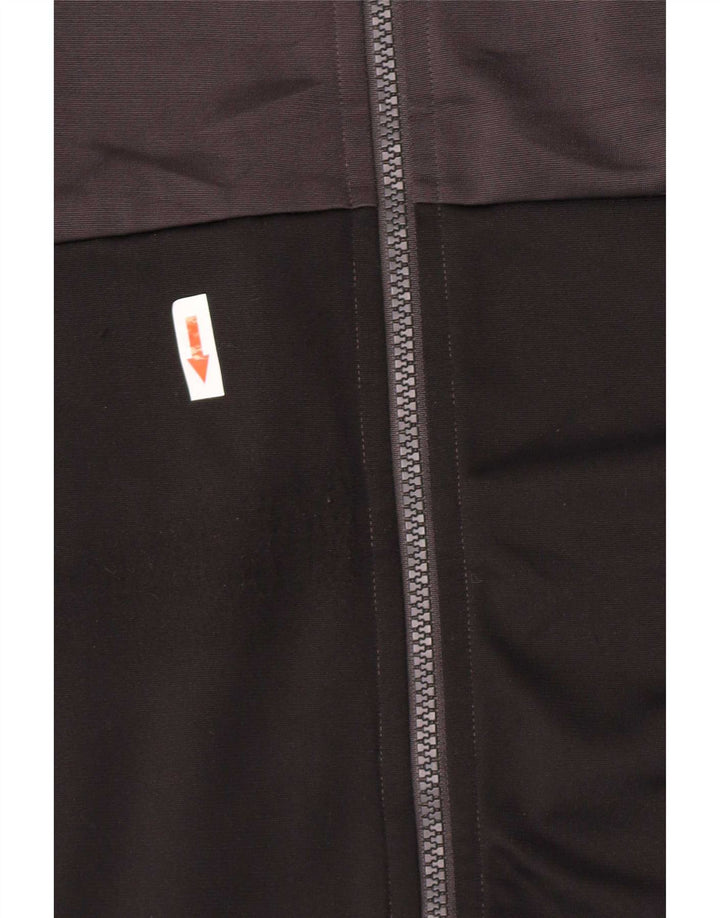 Adidas Boys Tracksuit Top Jacket 13-14 Years Grey Colourblock Polyester