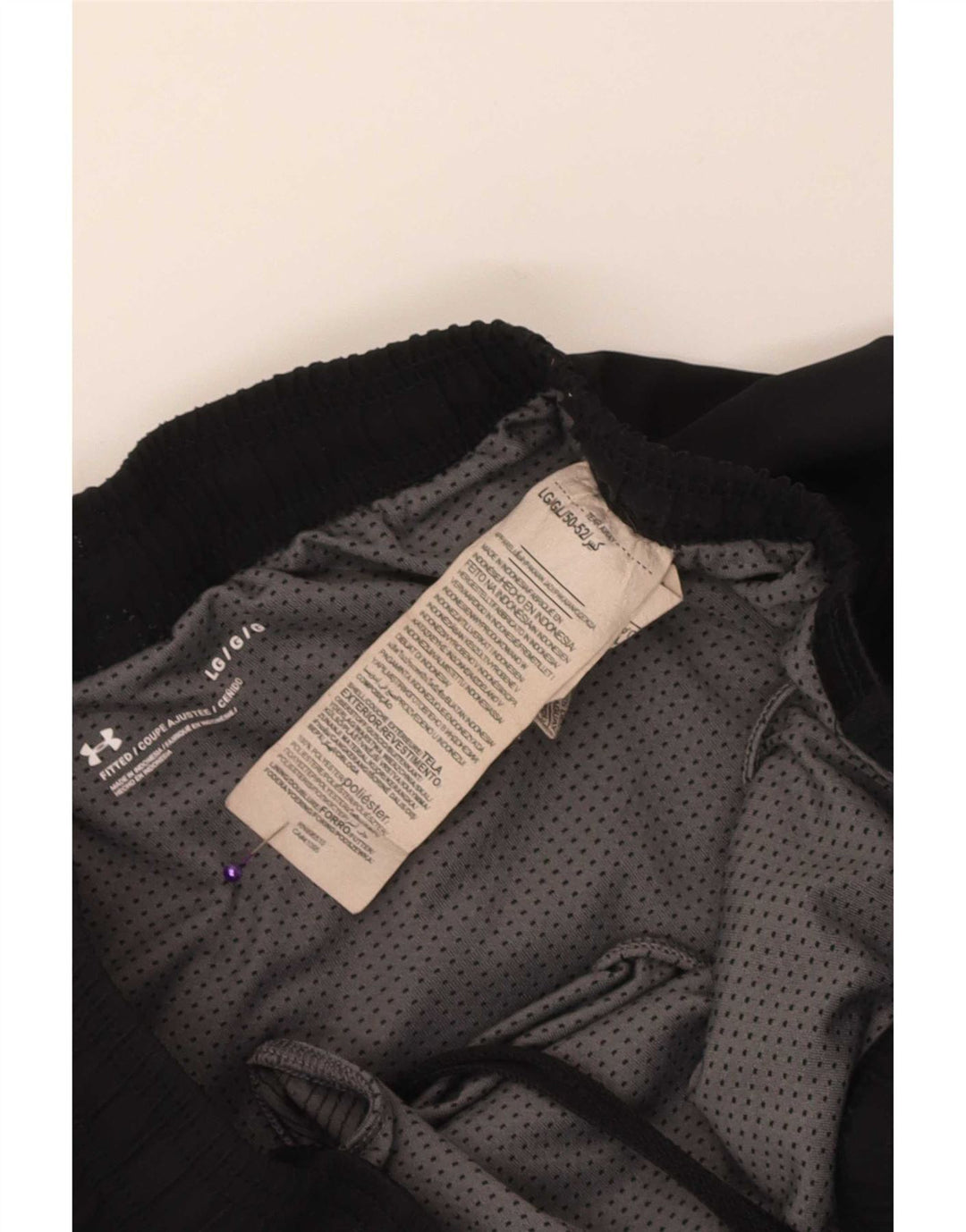Pantaloncini sportivi da uomo Under Armour grandi in poliestere nero