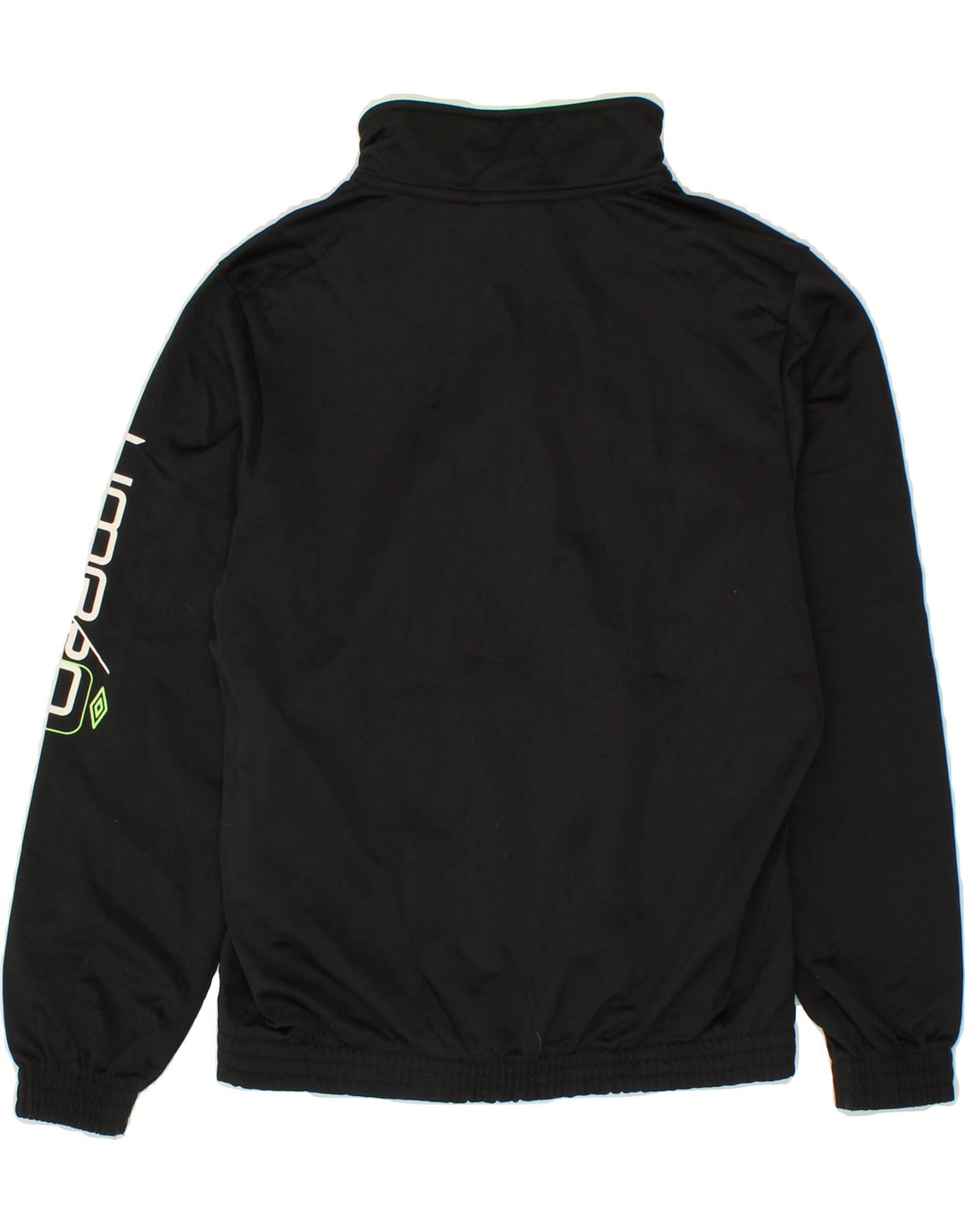 UMBRO Boys Graphic Tracksuit Top Jacket 9-10 Years Black Polyester Vintage Umbro and Second-Hand Umbro from Messina Hembry 