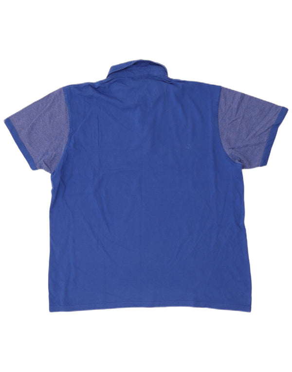 Pierre Cardin Herre poloshirt XL Blå Colourblock Bomuld